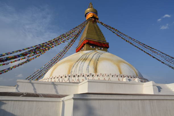 istock Shadows of praying flags on Boudhanath Stupa, Kathmandu, Nepal 951895738