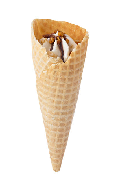 istock Ice cream in a cone isolated on white background. 951895854