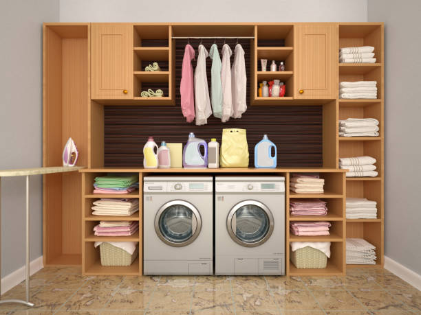 istock Design room for washing and cleaning. 3d illustrator 951901348