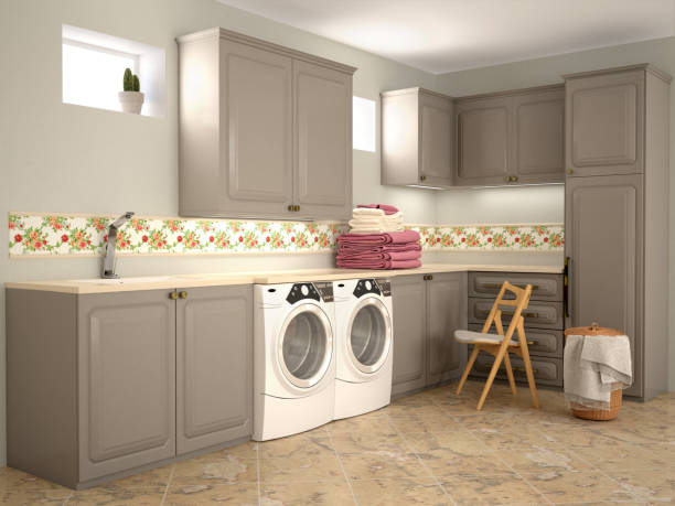istock Design room for washing and cleaning. 3d illustrator 951904670