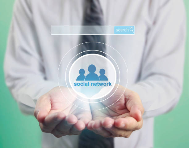istock virtual icon of social network in  hand 951909438