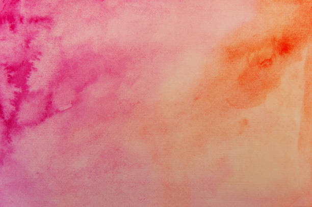istock Abstract watercolor pink orange painted background. Paper texture. 951914072
