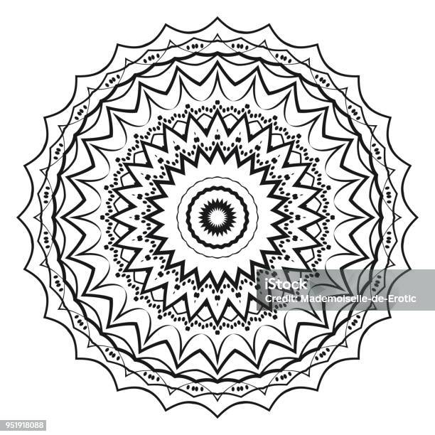Therapy Pattern Vector Decorative Round Ornament Antistress Therapy Pattern Vector ...