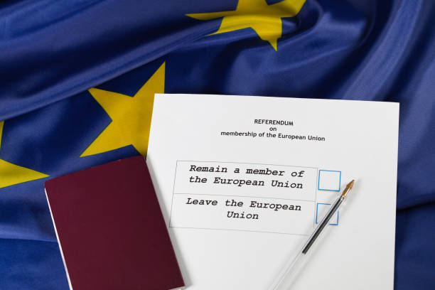 istock EU Referendum ballot paper, black pen, and passport on the table. 951933668