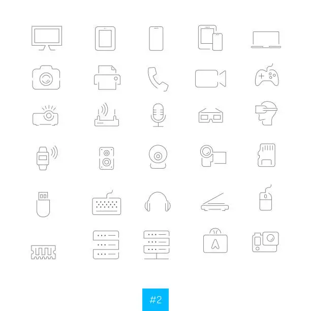 Vector illustration of Electronic devices