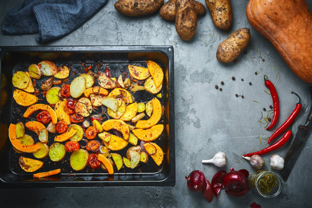 istock a set of stewed vegetables in baking tray 951936952