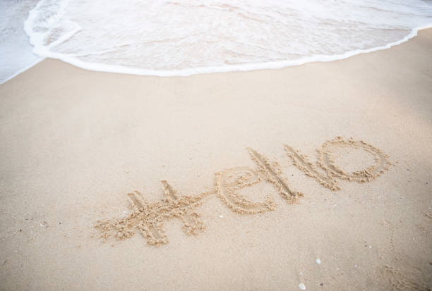 istock hello summer on tropical beach with water wave. vacation and travel concept. Copy space 951943036