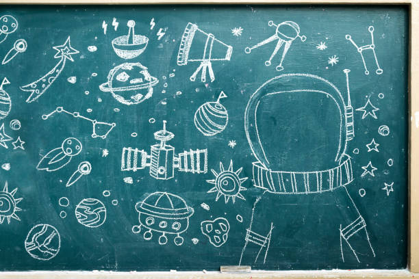 istock The space station Drawing on a blackboard 951952344