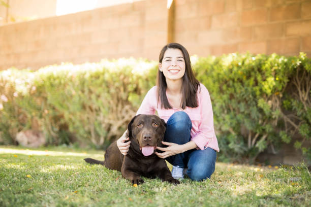 istock Magnificent woman with pet dog 951952454