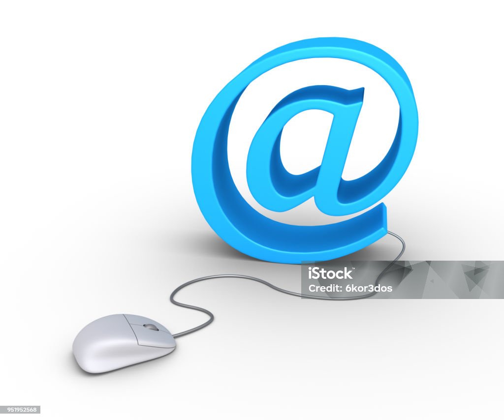 Email Mouse Icon Computer Mouse And Email Stock Photo - Download Image Now - Assistance ...