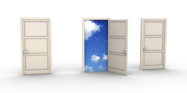 istock Opened door leads to the sky 951954944