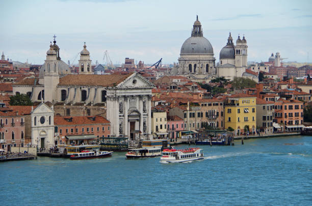 Venice, Italy - April 13 2018: View of Venice Italy Cityscape, April 13 2018 in Venice, Italy