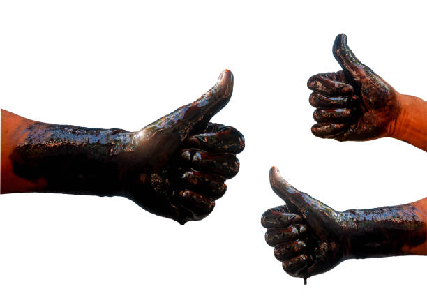 istock Isolated Stain hands showing thumbs with white background (clipping path). 951989762