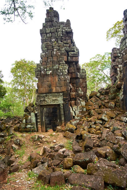 Ancient temple angkor era stock photo
