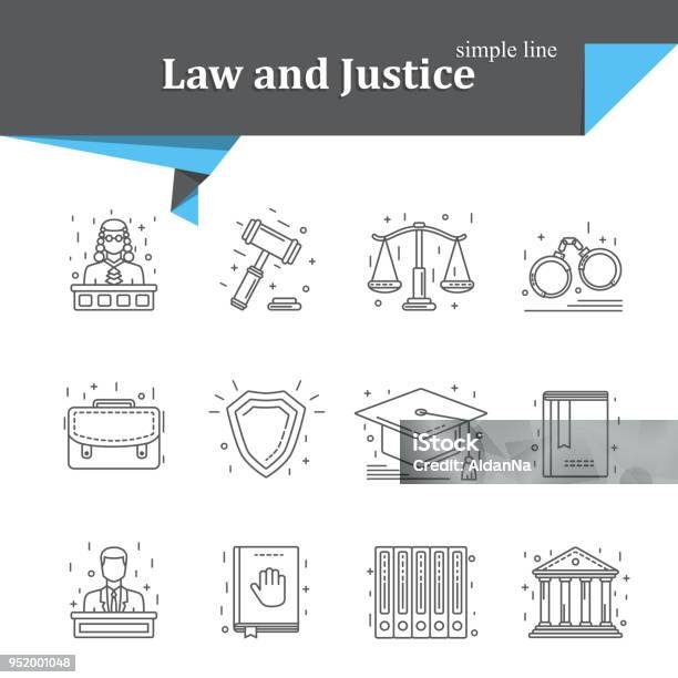 Law And Justice Icon Stock Illustration - Download Image Now - Book, Car, Clip Art