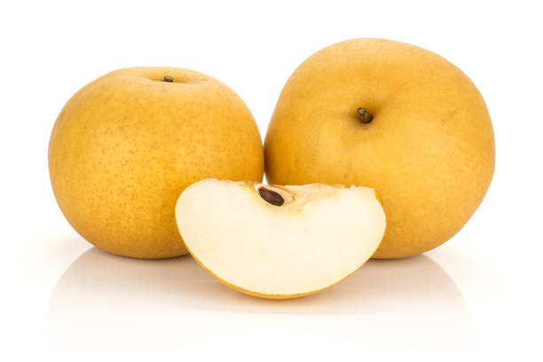 istock Fresh Nashi golden pear isolated on white 952002156