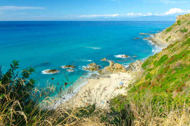 istock view on sandy beach in Capo Vaticano in Calabria, Italy 952003306