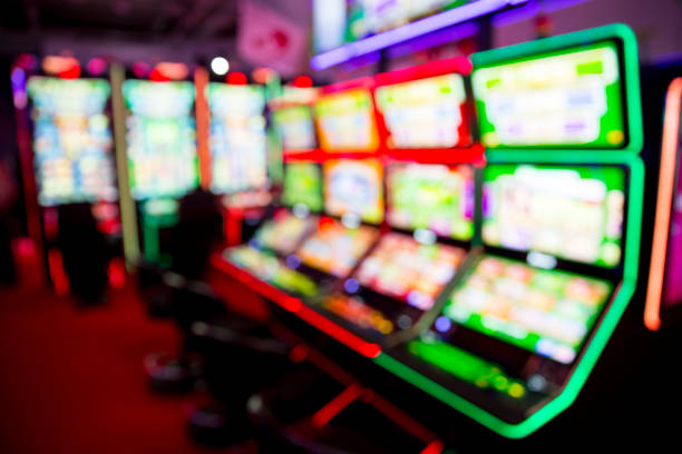 istock Blurred Slot machines in a casino 952003626