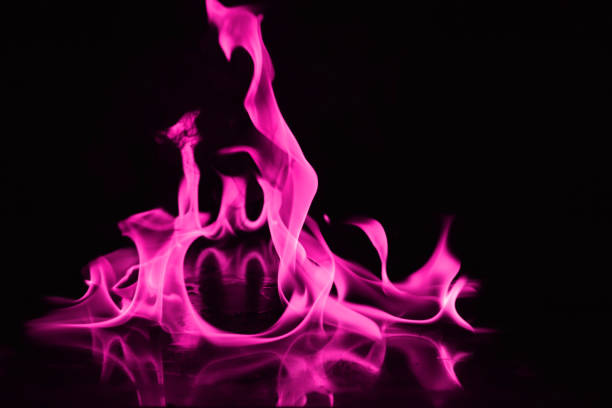 istock Blazing pink fire for background and textured 952006188