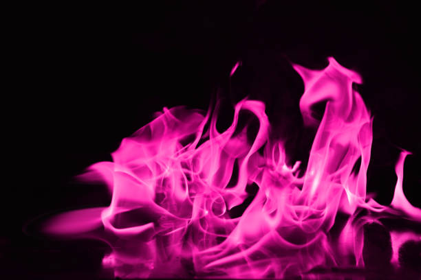 istock Blazing pink fire for background and textured 952006224