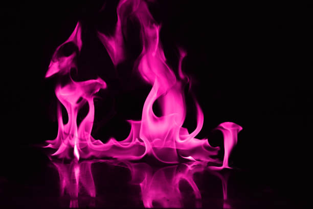 istock Blazing pink fire for background and textured 952006282