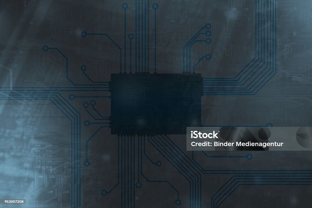 Processor Top View Modern Processor Chip System Stock Illustration - Download Image Now ...