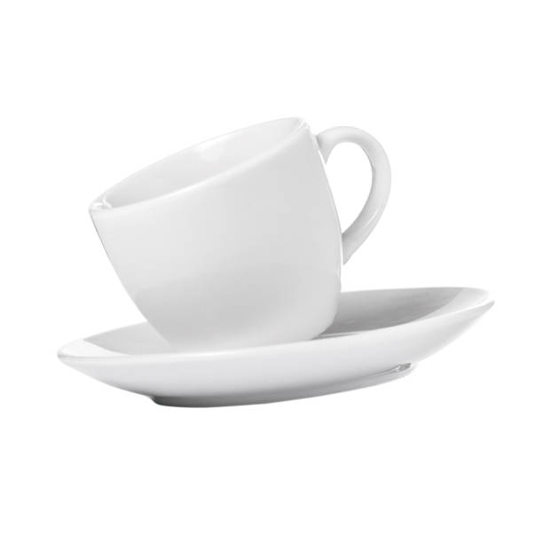 istock White coffee cup from a cup and saucer isolate on a white background 952007770