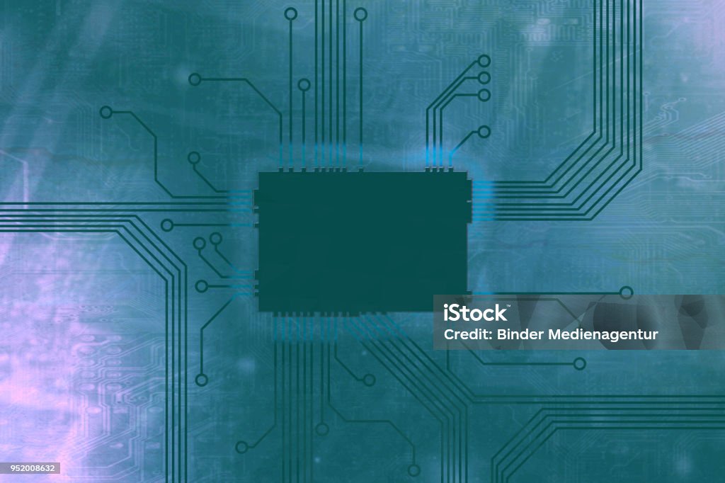 Processor Top View Modern Processor Chip System Stock Illustration - Download Image Now ...