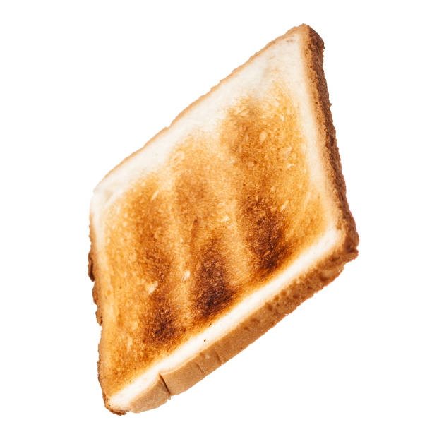 istock Fried golden bread for breakfast isolated on white background 952009400
