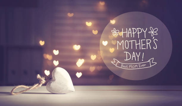 istock Happy Mother's Day message with a white heart 952012036