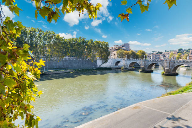 istock Blue sky over Tiber river in Rome 952019600
