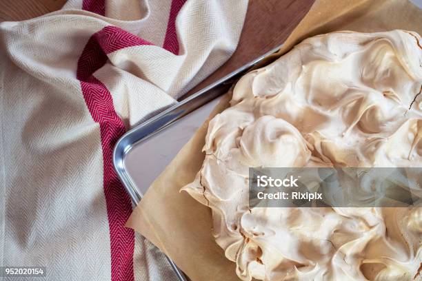 Making A Pavlova Dessert Stock Photo - Download Image Now - Meringue, Pavlova - Dessert, Above