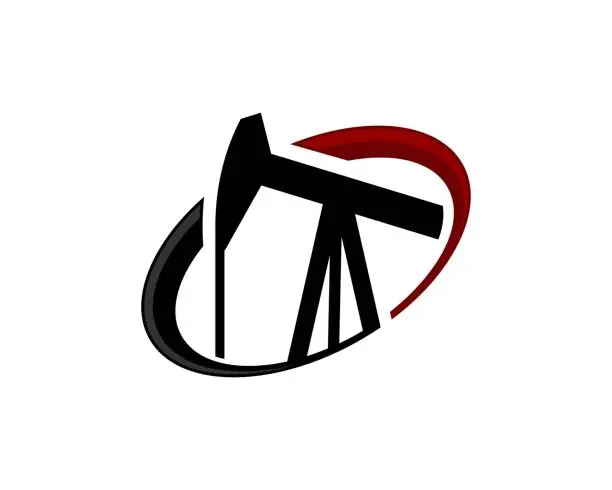 Vector illustration of oilpump logo