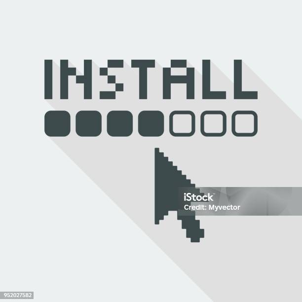 Application Software Button Install Application Button Stock Illustration - Download Image Now ...