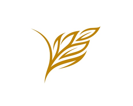 abstract rice and wheat logo