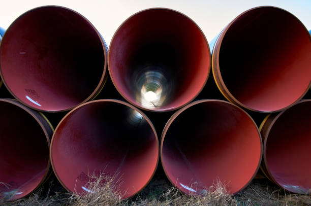 new gas piplines for nord stream project - piplines imagens e fotografias de stock