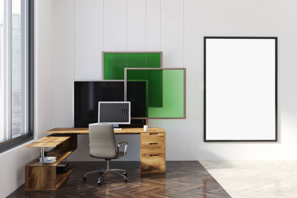 istock Modern office, poster, art installation green 952041634