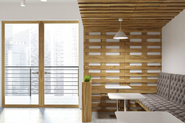 istock White and wooden eco cafe interior side 952042234