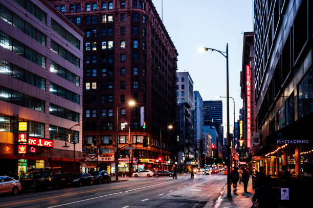 istock Los Angeles downtown by night 952045470