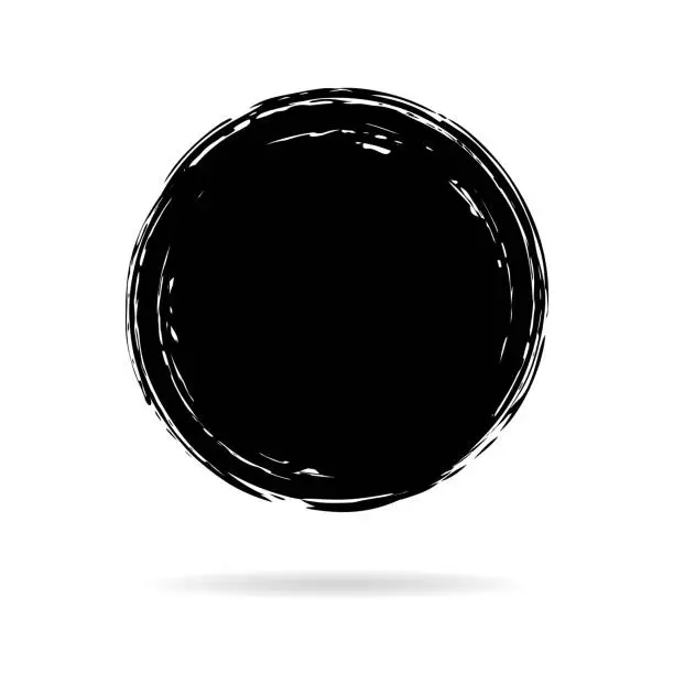 Vector illustration of Hand painted ink circle