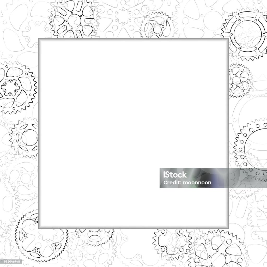 Frame Cogs Decorative Frame With Cog And Gear Stock Illustration - Download Image ...