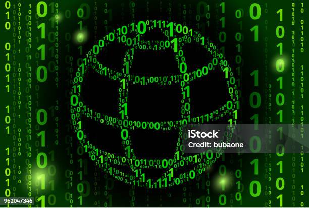 Globe Binary Code Vector Pattern Background Stock Illustration ...