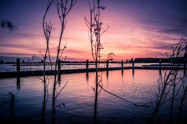 istock Sunset near the lake, Netherlands 952049370