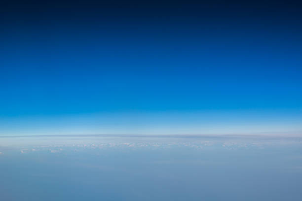 istock Flying above the clouds. view from the airplane. 952049960