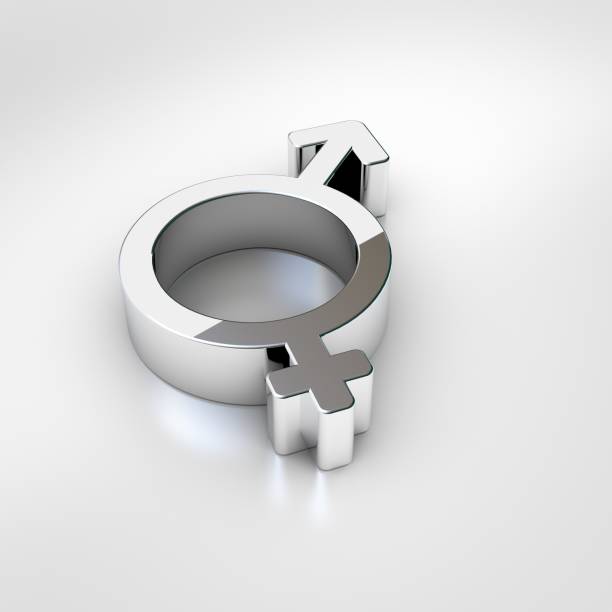 istock Chrome transgender icon isolated on white background. 952055138