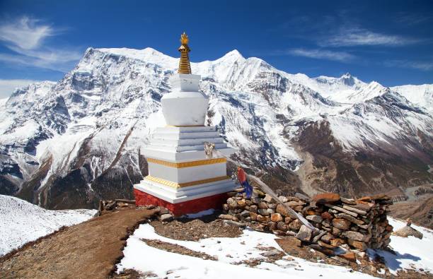 istock Annapurna range from Ice Lake and stupa 952055888