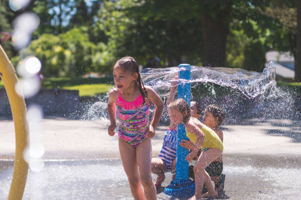 istock A summer afternoon at the splash pad 952064304