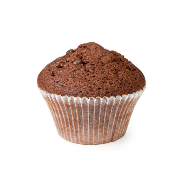 istock Chocolate fruitcake isolated on a white background 952065944