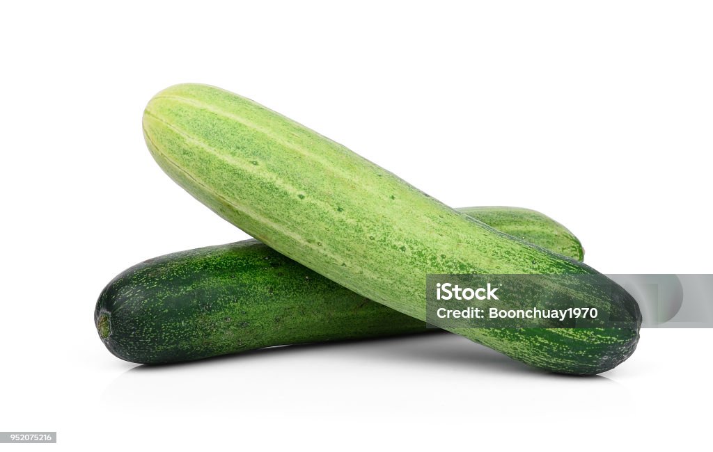 two whole cucumbers isolated on white background Cucumber Stock Photo