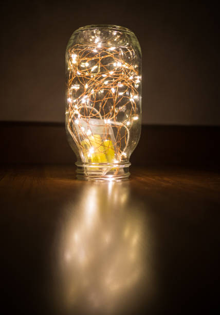 istock Wired led lamp in glass bottle 952076738